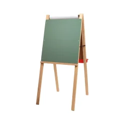 Flipside Child's Deluxe Double Dry-/Wet-Erase Easel, 44", Wood/White/Green/Red, Assorted Materials (17237)