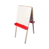 Flipside Child's Double Dry-/Wet-Erase Easel, 44", White/Green/Red/Wood, Assorted Materials (17307)