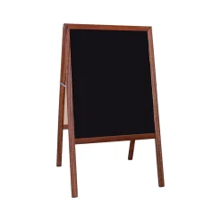 Flipside Dry-Erase Marquee Easel, 42", Black/Stained Wood (31310)