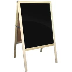 Flipside Dry-Erase Marquee Easel, 42", White/Black/Natural Wood (31700)