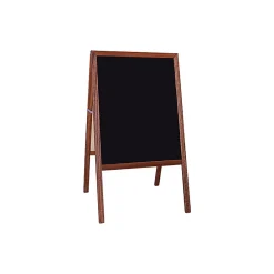 Flipside Dry-Erase Marquee Easel, 42", White/Black/Stained Wood (31710)