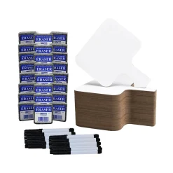 Flipside General Learning Dry-Erase Answer Paddle Set with Erasers and Pens, Multi-Grade (10042)