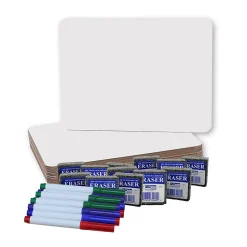 Flipside Magnetic Dry Erase Whiteboard Set, 9" x 12", 12/Pack (FLP31004)