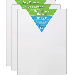 Flipside Melamine Dry-Erase Whiteboard, 18" x 24", 3/Bundle (FLP10085-3)