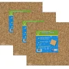 Flipside Natural Cork Tiles, 6" x 6", 4 Per Pack, 3 Packs (FLP12066-3)