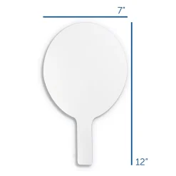 Flipside Oval Answer Paddle Class Pack Dry-Erase Whiteboard, 7" x 12", 12/Pack (FLP12032)