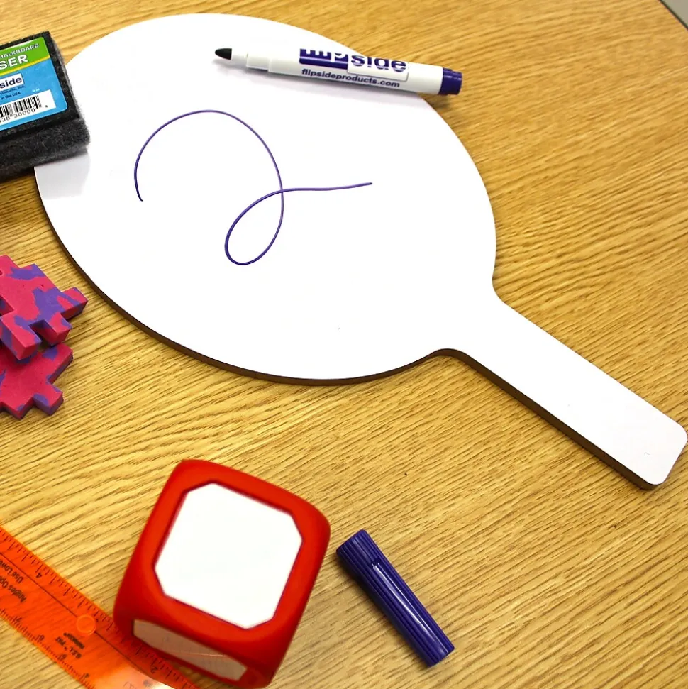 Flipside Oval Dry-Erase Answer Paddles, Pens, and Erasers Class Pack, 36/Set (19232)