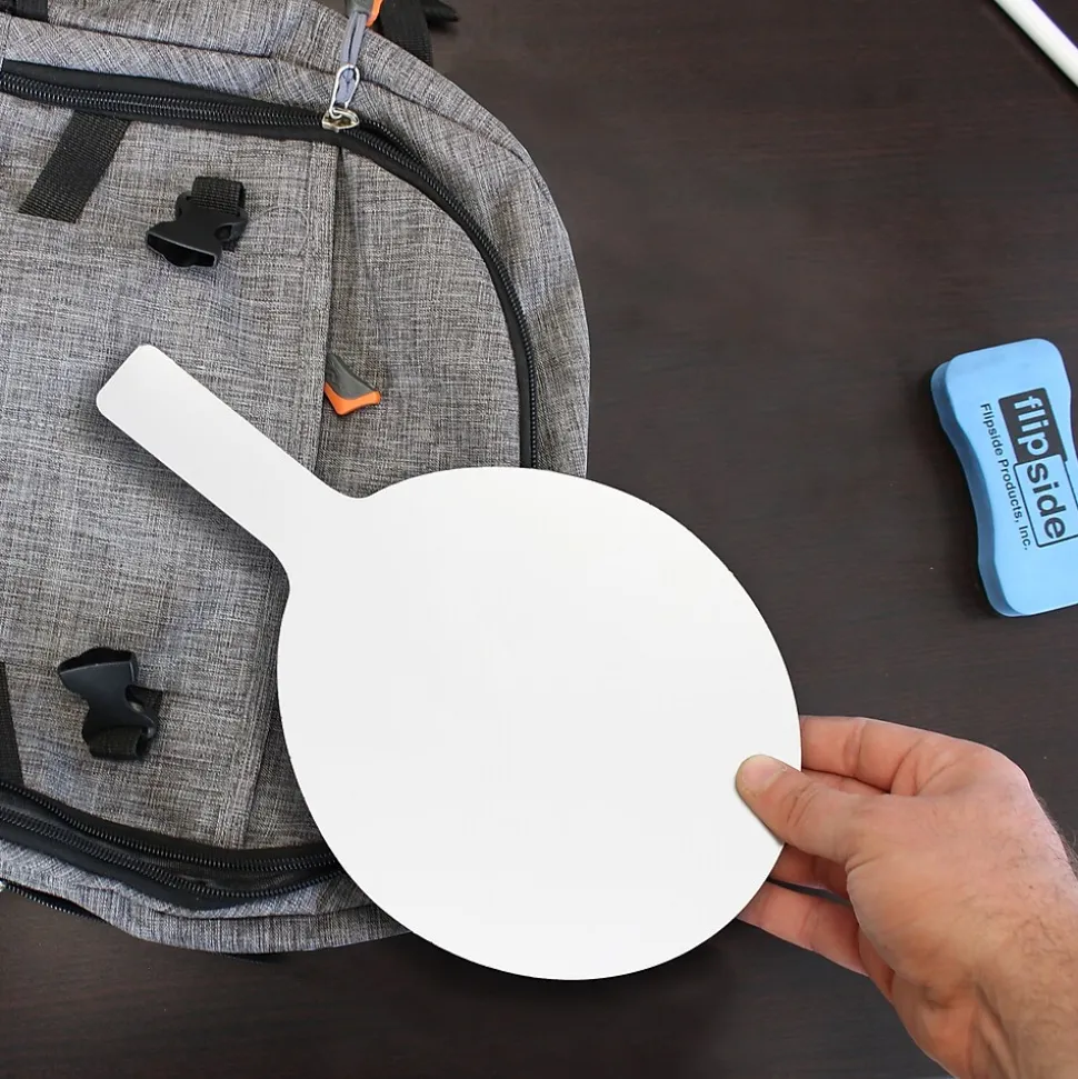 Flipside Oval Dry-Erase Paddle, Eraser, and Pen Class Pack, 36/Set (11232)