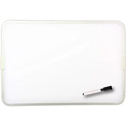 Flipside Products 2-Sided Magnetic Plastic Dry-Erase Whiteboard, Aluminum Framed, 9" x 12", Pack of 3 (FLP18732-3)