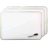 Flipside Products 2-Sided Magnetic Plastic Dry-Erase Whiteboard, Aluminum Framed, 12" x 17.5", Pack of 3 (FLP18232-3)
