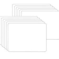 Flipside Products 1-Sided Melamine Mobile Dry-Erase Whiteboard, 5" x 7", Pack of 12 (FLP15656-12)