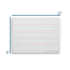 Flipside Ruled Double-Sided Dry-Erase Whiteboard, 9" x 12", 24/Pack (FLP12034)