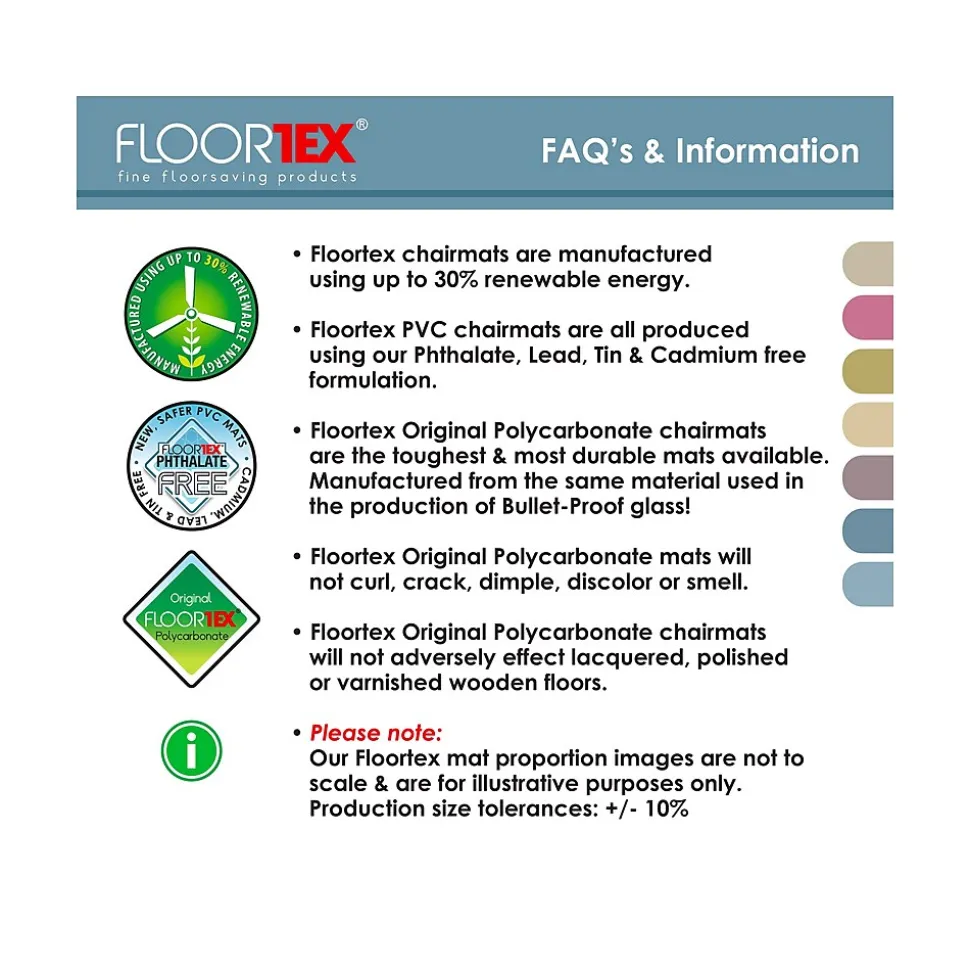 Floortex Advantagemat Carpet Chair Mat, 30" x 48", Designed for Low-Pile Carpet, Clear PVC (FC1175120EV)