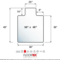 Floortex Advantagemat Chair Mat with Lip, 36