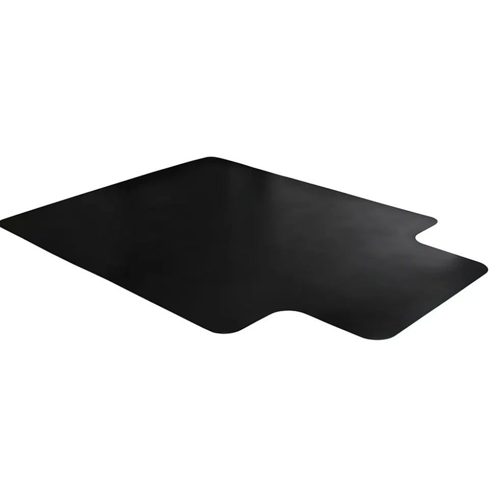 Floortex Advantagemat Hard Floor Chair Mat with Lip, 45" x 53", Black Vinyl (FR124553HLBV)