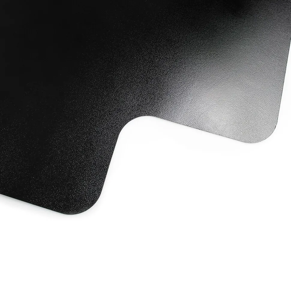 Floortex Advantagemat Hard Floor Chair Mat with Lip, 45" x 53", Black Vinyl (FR124553HLBV)