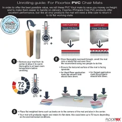 Floortex Advantagemat Hard Floor Chair Mat with Lip, 45