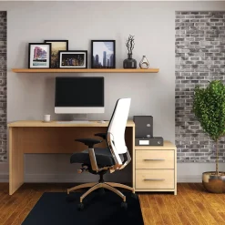 Floortex Advantagemat Hard Floor Chair Mat, 29.5" x 47", Black Vinyl (FC123047HEBV)