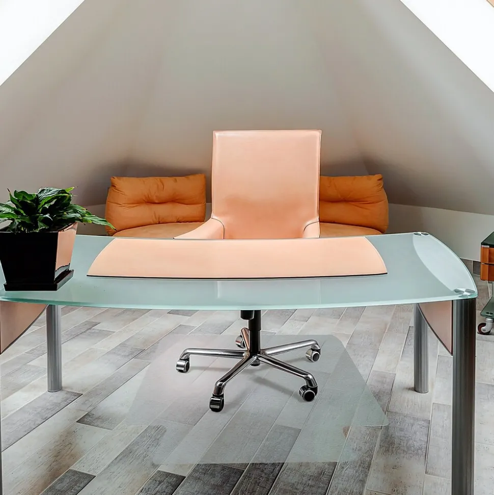 Floortex Cleartex Unomat Carpet & Hard Floor Chair Mat with Lip, 35" x 47", Low-Pile, Clear (128920LRA)