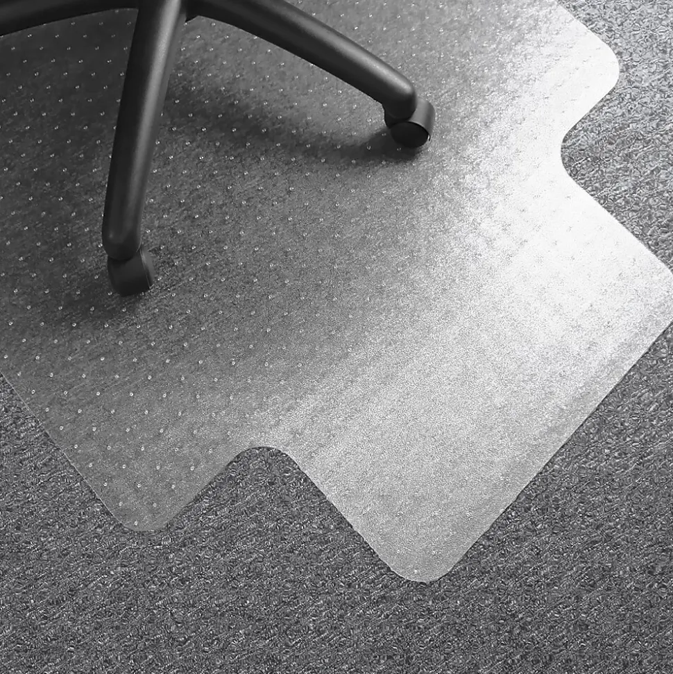 Floortex Computex Advantagemat Carpet Chair Mat with Lip, 36" x 48", Designed for Medium-Pile Carpet, Clear PVC (319226LV)