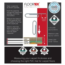 Floortex Computex Advantagemat Carpet Chair Mat with Lip, 36