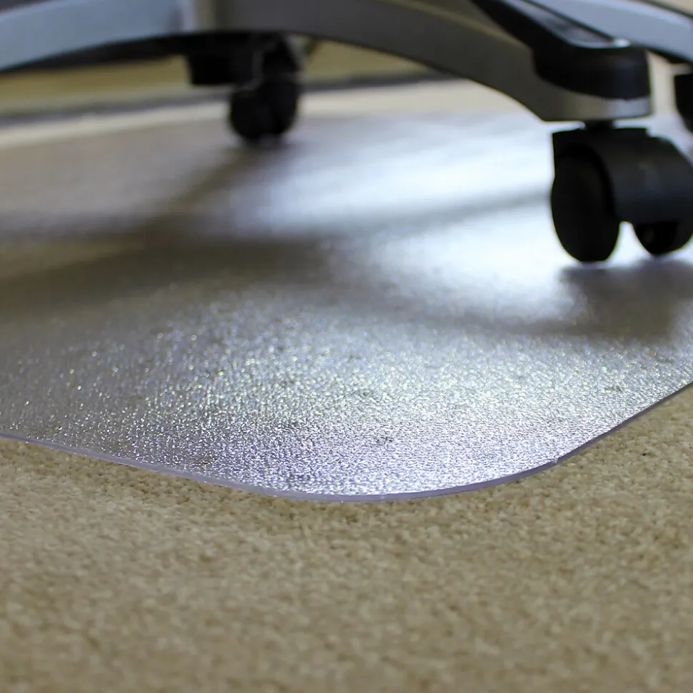 Floortex Ecotex BioPlus Carpet Chair Mat, 35" x 47", Clear Bio Based Polycarbonate (NCCMFLBG0002)