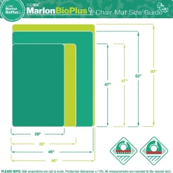 Floortex Ecotex BioPlus Hard Floor Chair Mat, 45