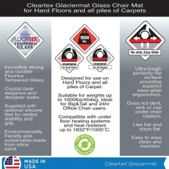 Floortex Glaciermat Carpet & Hard Floor Chair Mat, 36