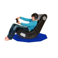 Floortex 9Mat Carpet Gaming Chair Mat, 38" x 39", Designed for Low/Medium-Pile Carpet, Blue Polycarbonate (FC111001009RBL)