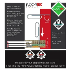 Floortex 9Mat Carpet Gaming Chair Mat, 38