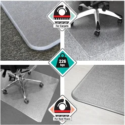 Floortex Megamat Carpet & Hard Floor Chair Mat, 46