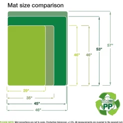 Floortex Revolutionmat Carpet Chair Mat, 46