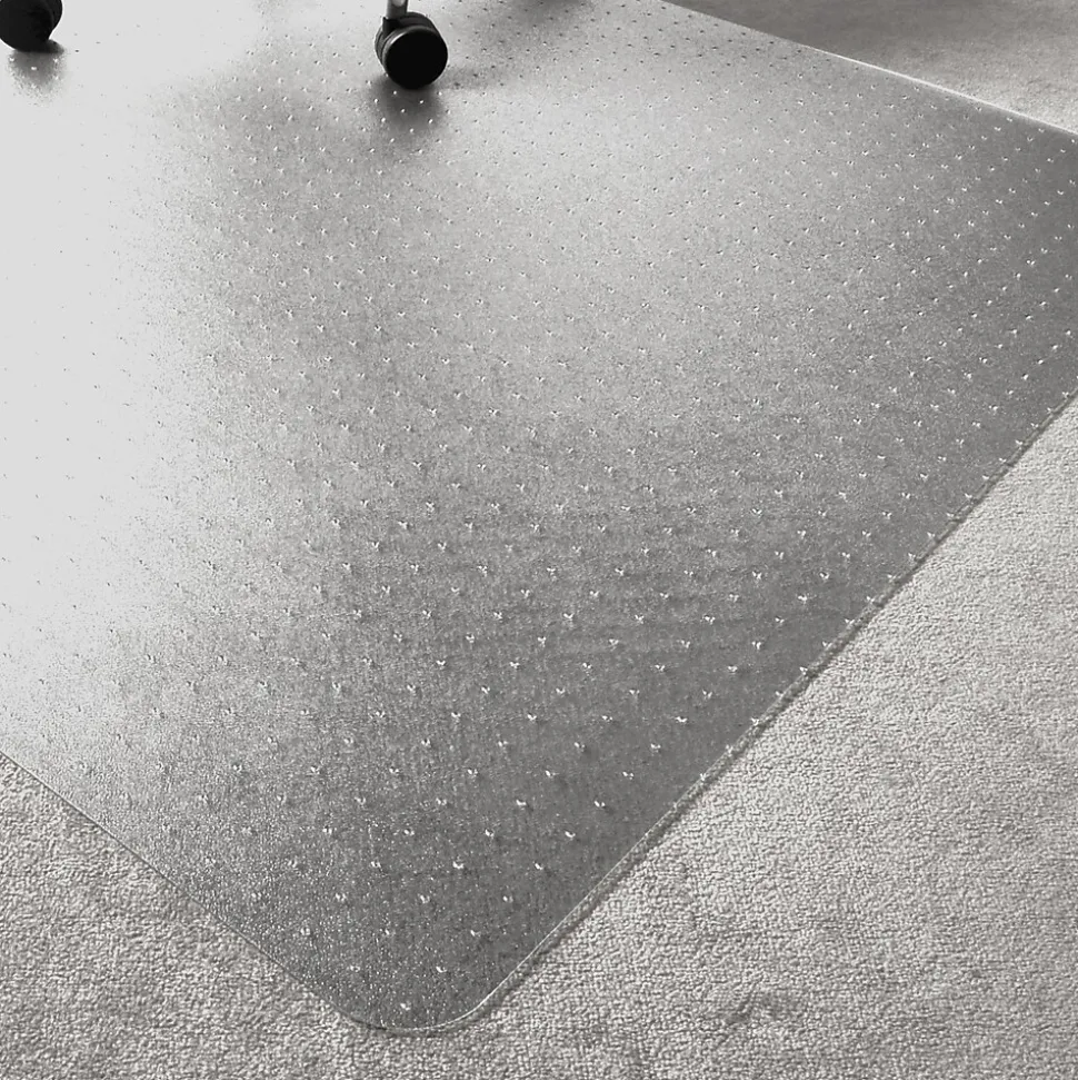 Floortex Ultimat Carpet Chair Mat, 48" x 60", Designed for Low/Medium-Pile Carpet, Clear Polycarbonate (1115023TR)