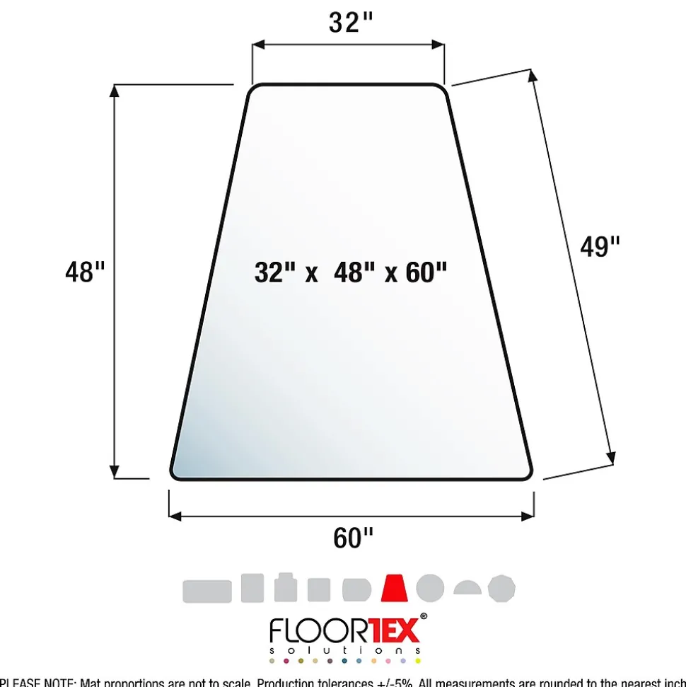 Floortex Ultimat Carpet Chair Mat, 48" x 60", Designed for Low/Medium-Pile Carpet, Clear Polycarbonate (1115023TR)