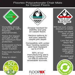 Floortex Ultimat Carpet Chair Mat, 30