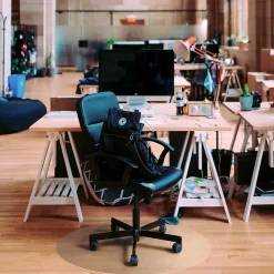 Floortex Ultimat Floor Mat, 36" Diameter, Designed for Medium-Pile Carpet, Clear Polycarbonate (129020RR)