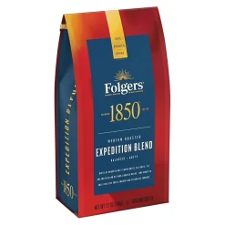 Folgers 1850 Pioneer Blend Caffeinated Ground Coffee, Medium Roast, 12 oz. (SMU60514)