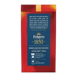 Folgers 1850 Pioneer Blend Caffeinated Ground Coffee, Medium Roast, 12 oz. (SMU60514)