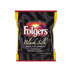 Folgers Black Silk Ground Coffee, Dark Roast, 42/Carton (SMU00019)