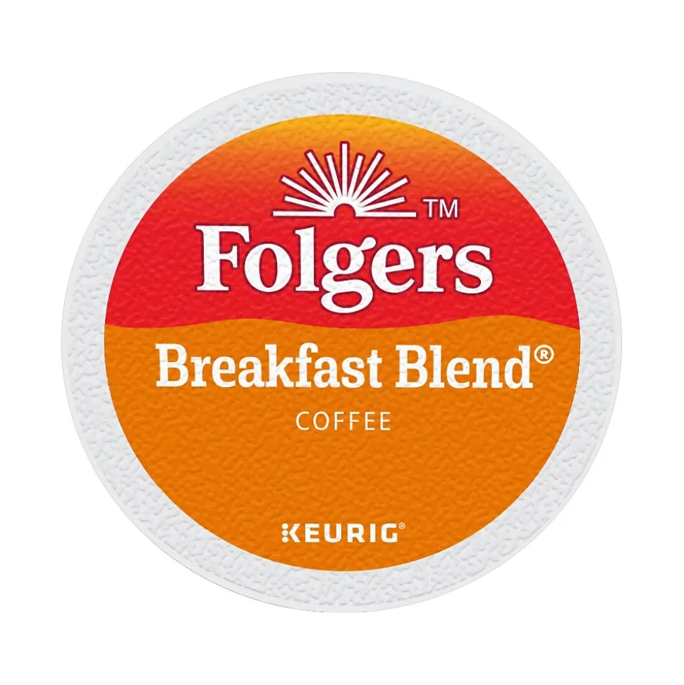 Folgers Breakfast Blend Coffee, Keurig K-Cup Pod, 96/Carton (000370677/6684CT)