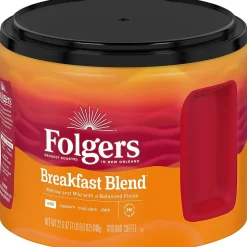 Folgers Breakfast Blend Ground Coffee, Light Roast, 22.6 oz. (2550020529)