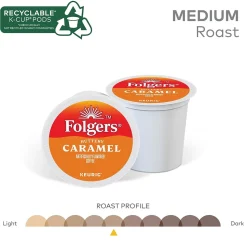 Folgers Buttery Caramel Coffee, Keurig K-Cup Pod, Medium Roast, 24/Box, 4 Boxes/Carton (6680CT)