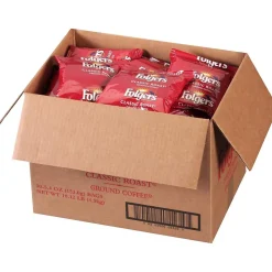 Folgers Classic Roast Coffee, Medium Roast, 5.4 oz., 30/Carton (2550006102)