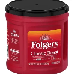 Folgers Classic Roast Ground Coffee, Medium Roast, 25.9 oz. Canister (SMU02042/2550030407)