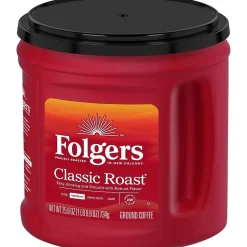 Folgers Classic Roast Ground Coffee, Medium Roast, 25.9 oz. Canister (SMU02042/2550030407)