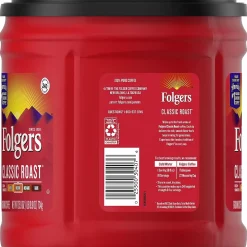 Folgers Classic Roast Ground Coffee, Medium Roast, 25.9 oz., 6/Carton (2550030407CT)