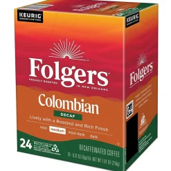 Folgers Colombian Decaf Coffee Keurig® K-Cup® Pods, Medium Roast, 24/Box (5000053359)