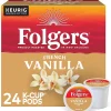 Folgers French Vanilla Coffee, Medium Roast, 0.31 oz. Keurig® K-Cup® Pods, 24/Box (6661)