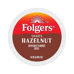 Folgers Toasty Hazelnut Coffee Keurig K-Cup Pods, Medium Roast, 96/Box (6109CT)