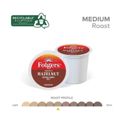 Folgers Toasty Hazelnut Coffee Keurig K-Cup Pods, Medium Roast, 96/Box (6109CT)